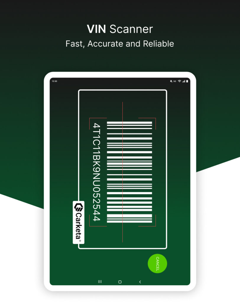 Carketa VIN scanner for inventory management